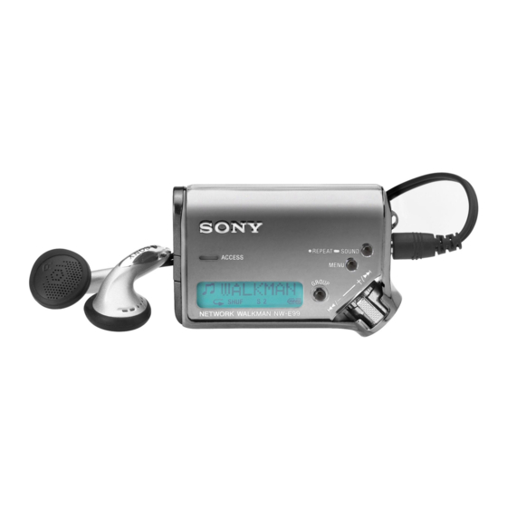 Sony NW-E99 Service Manual