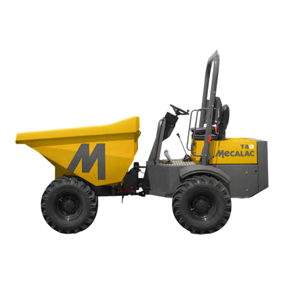 mecalac TA3H Original Instructions Manual