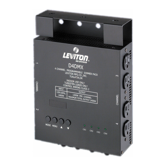 Leviton D4DMX User Manual