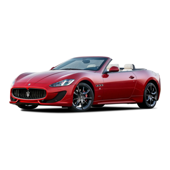 Maserati GRANCABRIO Owner's Manual