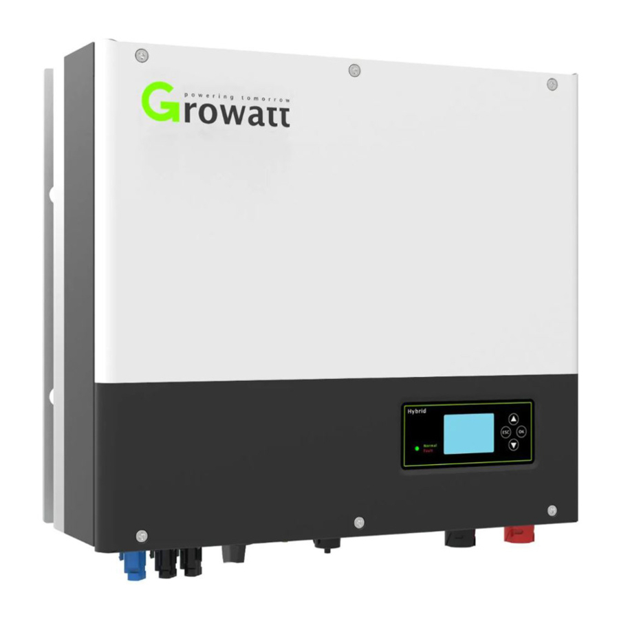 Growatt SPH Series, SPH 4000TL3 BH, SPH 5000TL3 BH - Inverter Manual