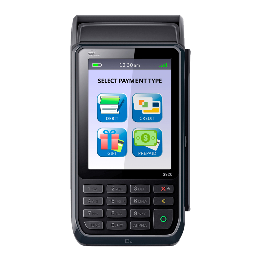 PAX S920 Manual