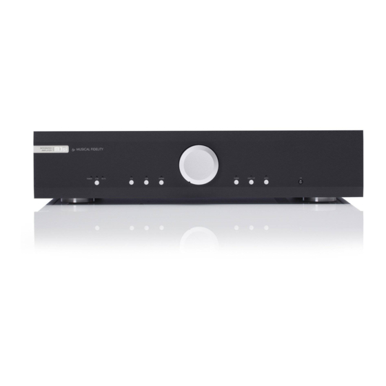 Musical Fidelity M3si Instructions For Use Manual