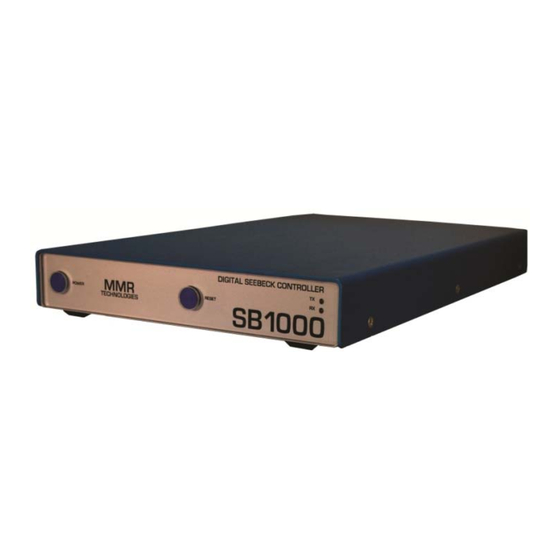 MMR SB1000 Installation & Operator’s Manual