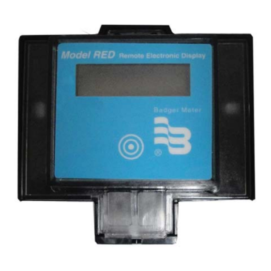 Badger Meter Recordall RED Installation Data