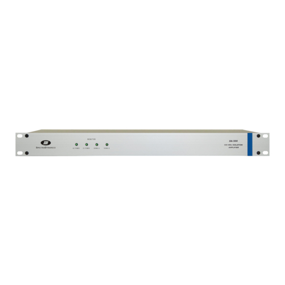 User Manuals: SDI DA-500 Distribution Amplifier