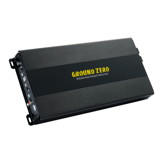 Ground Zero GZIA 1.2000D Owner's Manual