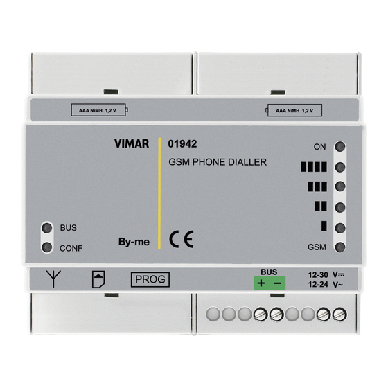 Vimar by-me 01942 Quick Start Manual
