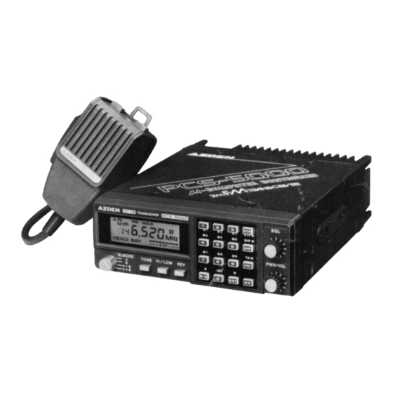 Azden PCS-5000 Instruction Manual