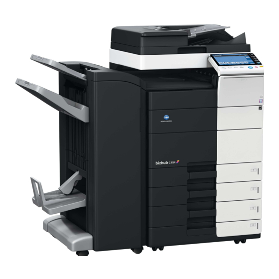 Konica Minolta bizhub C554 Quick Reference Manual