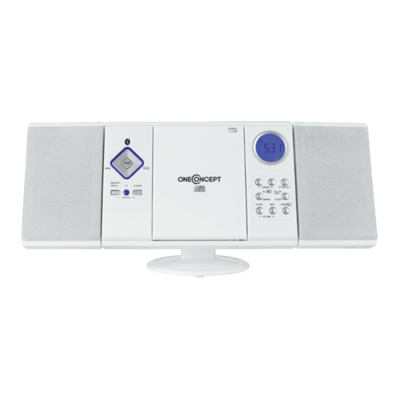 oneConcept Stereoanlage 10006663 Manual