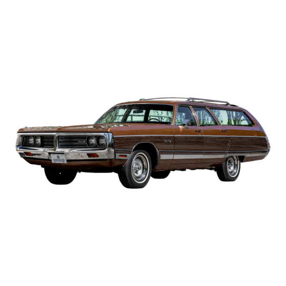 Chrysler  Newport Custom 1972 Chassis Service Manual