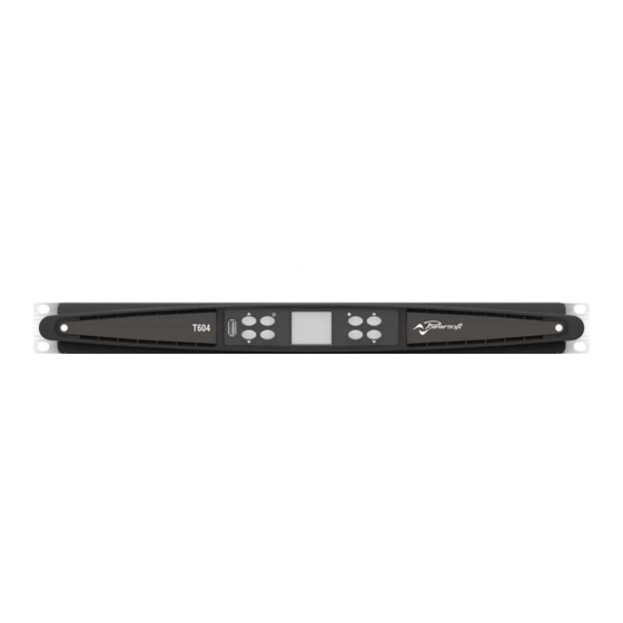 powersoft T Series Quick Manual