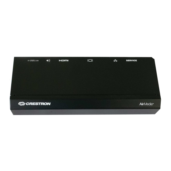 Crestron AirMedia AM-101 Manual