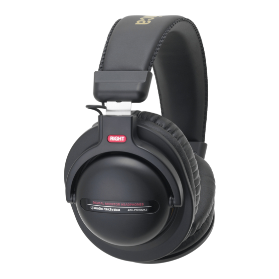 Audio Technica ATH-PRO5MK3 Instruction Booklet