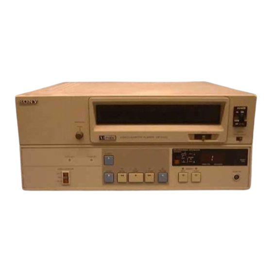 Sony U-matic VP-5020 Manual
