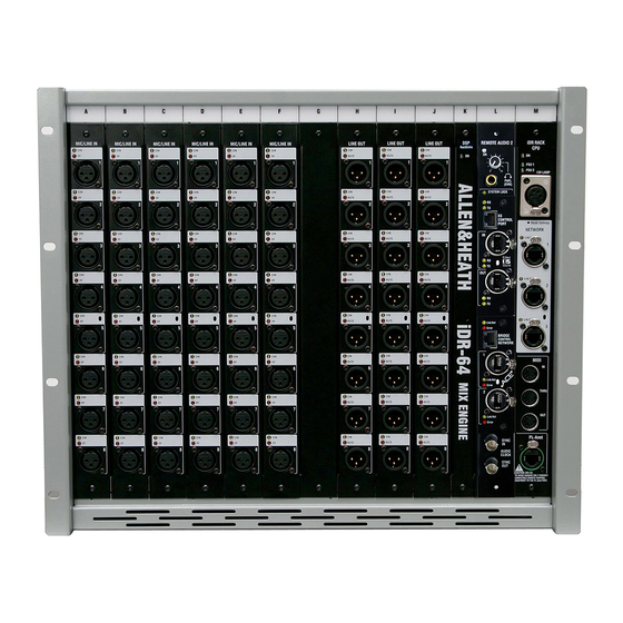 ALLEN & HEATH iDR10 User Manual