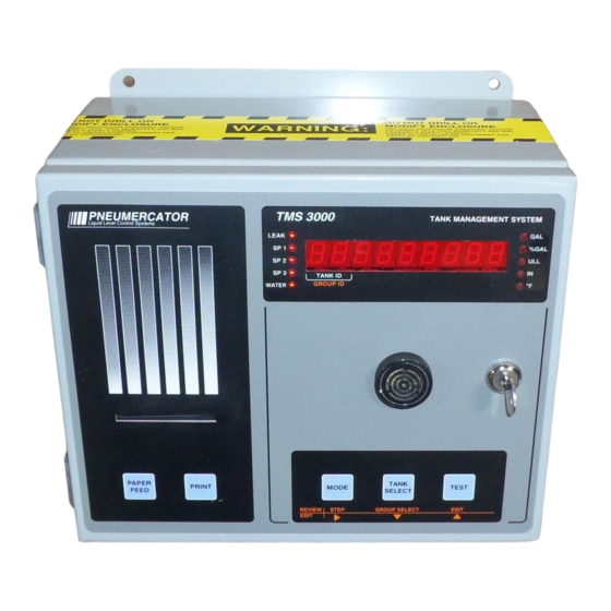 Pneumercator TMS 3000 Quick Reference Manual