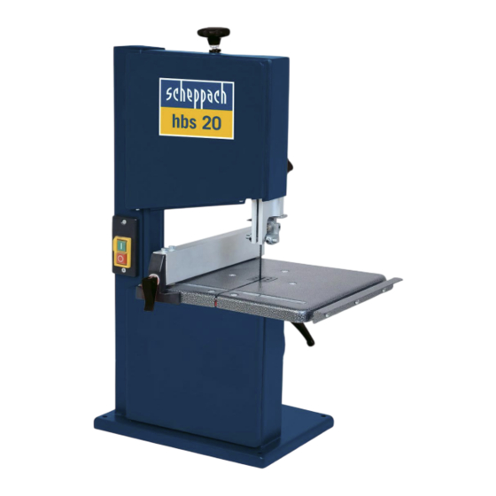 Scheppach HBS 20 Instruction Manual