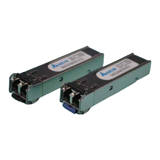 Delta Electronics Multimode SFP Transceiver LCP-1250A4FDRx Manuals