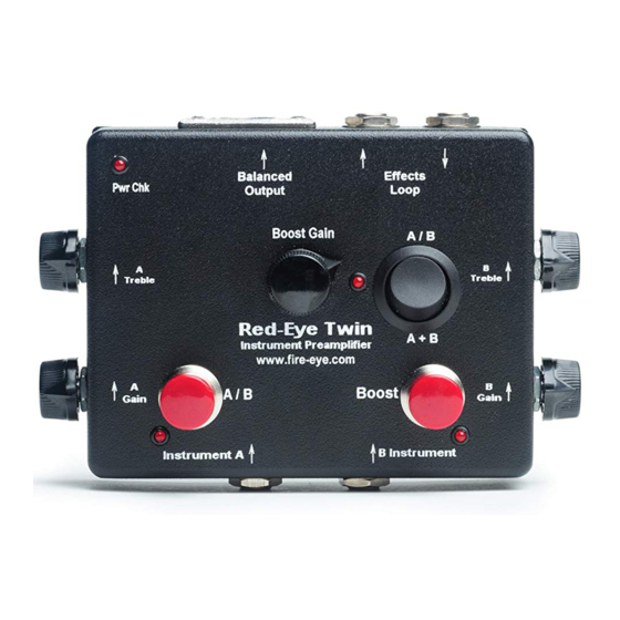 Fire-Eye Red-Eye Twin Instrument Preamplifier/Blender Manual