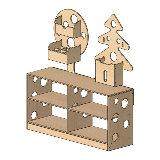 Montessori Furniture Wood and Hearts Trees ans Houses Assembly Details