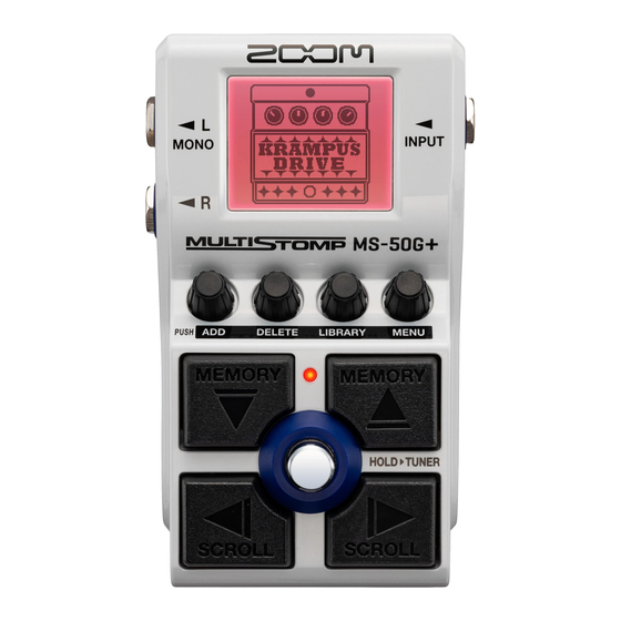 Zoom MULTISTOMP MS-50G+ Manual