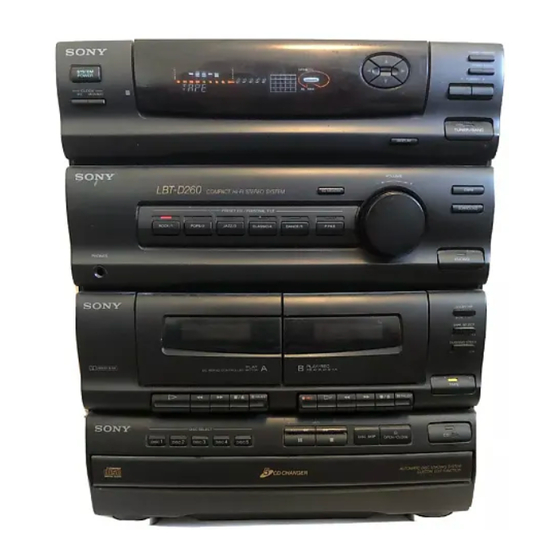 Sony LBT-D260 Operating Instructions Manual