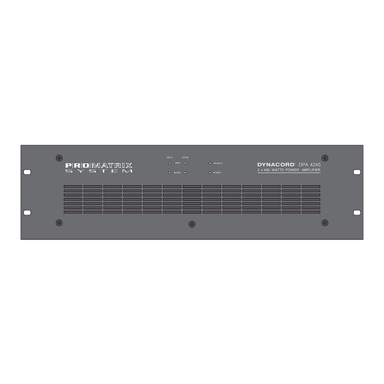 Dynacord DPA 4245 Owner's Manual