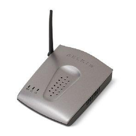 Belkin Wireless G Travel Router F5D7233 User Manual