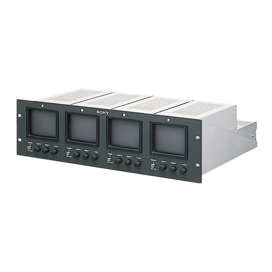 Sony PVM-4B1U Operating Instructions Manual