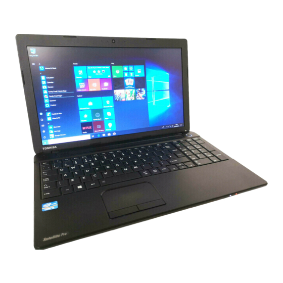 Toshiba Satellite Pro C50-A Series Quick Start Manual