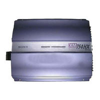 Sony XM-754HX Operating Instructions  (English Operating Instructions Manual