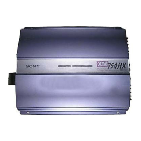 Sony XM-754HX Operating Instructions Manual