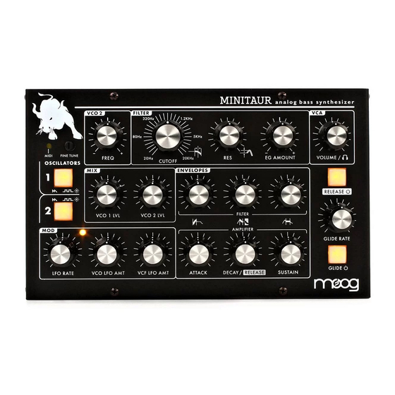 Moog MINITAUR Editor User's Manual