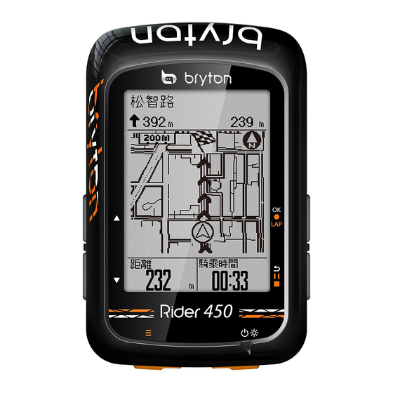 Accessories; Status Icons - Bryton Rider 450 User Manual [Page 5 
