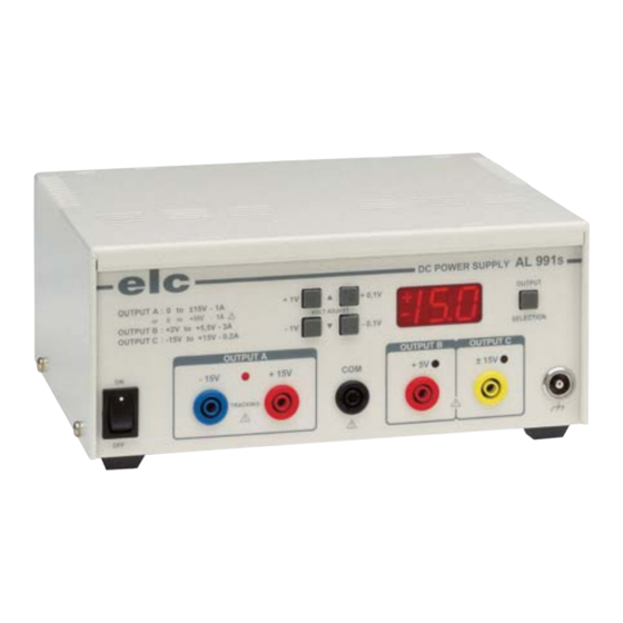 ELC AL 991s Instruction Manual