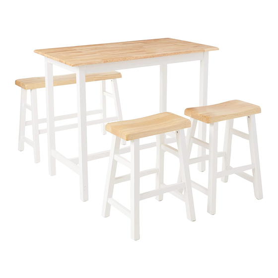 Target 4PC GALENA COUNTER HEIGHT SET 64414WHT Assembly Instructions Manual