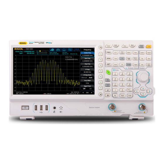 Rigol RSA3000 Series Performance Verification Manual