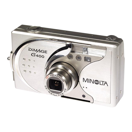 KONICA MINOLTA DIMAGE G400 INSTRUCTION MANUAL Pdf Download 