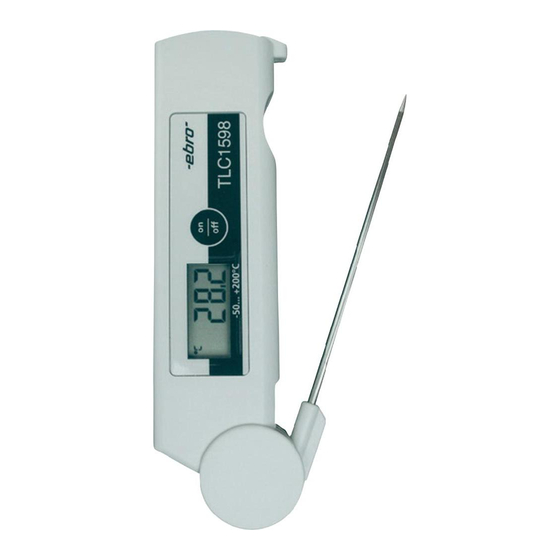 Xylem ebro TLC 1598 Grilling Thermometer Manuals
