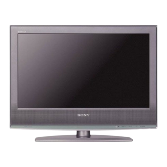 Sony BRAVIA KDL-26S2000 Operating Instructions Manual