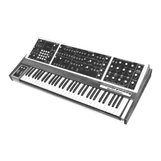 Moog Memorymoog 345 Owner's Manual