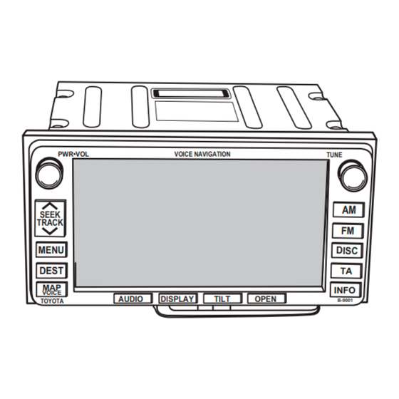 Toyota TNS600 Installation Instructions Manual
