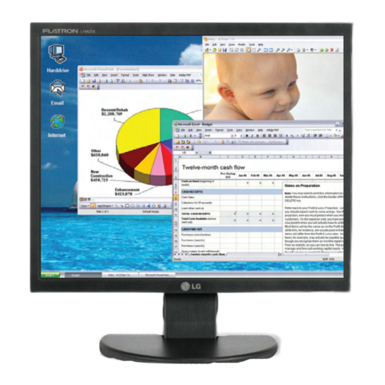 User Manuals: LG L1952T Panel Monitor