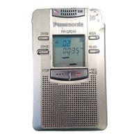 Panasonic RRQR240 - IC RECORDER Operating Instructions Manual
