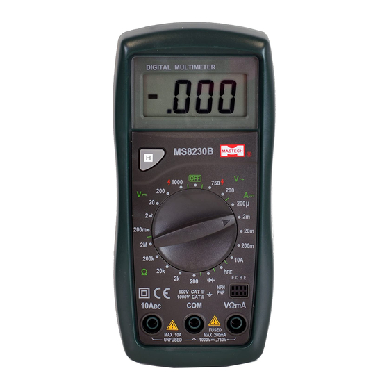 Mastech MS8230B Instruction Manual