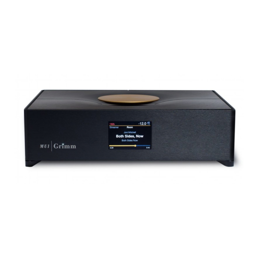 Grimm Audio MU1 Manual