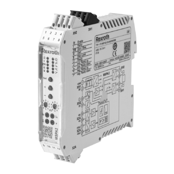 Bosch rexroth VT-MSPA2-2X/A5/1A5/000 Manuals