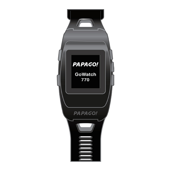 Papago GoWatch 770 Manuals